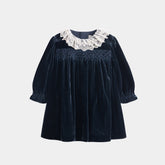 CERA UNA VOLTA MARTINA SMOCKED LACE EYELET COLLAR DRESS